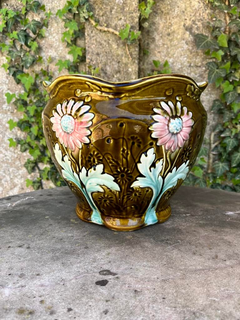 Cachepot bloempot Art nouveau De Bruyn Five Lille, Antiek en Kunst, Ophalen of Verzenden