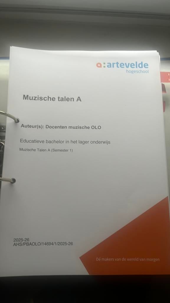 Muzische talen A - Artevelde, Boeken, Studieboeken en Cursussen, Ophalen, Zo goed als nieuw