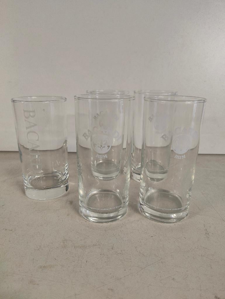 Setje vintage Bacardi rum / Havana club glazen, Ophalen of Verzenden, Zo goed als nieuw