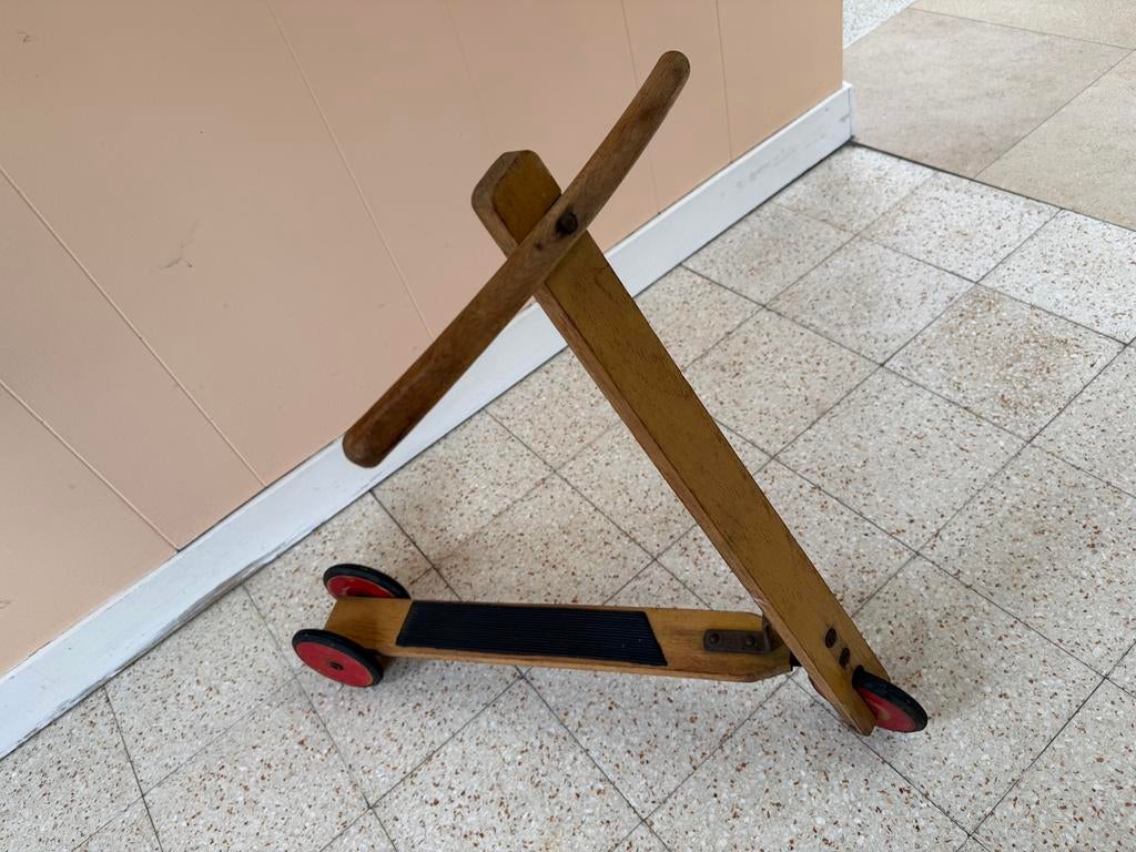 Houten vintage step uit de jaren ‘60, Fietsen en Brommers, Ophalen, Gebruikt, Gewone step