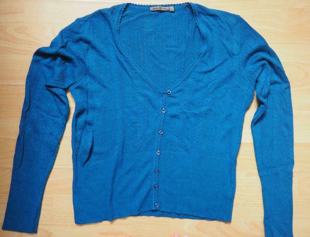 Russo Conti turquoise cardigan - large, Kleding | Dames, Ophalen of Verzenden, Zo goed als nieuw, Overige kleuren, Blouse of Tuniek