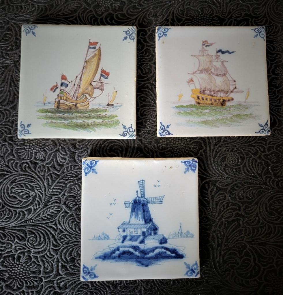 10 carreaux  Delft, Enlèvement ou Envoi