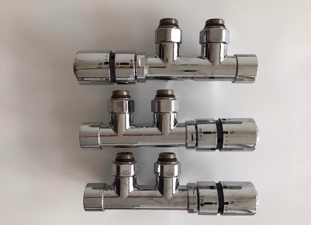 2 Vannes Thermostatiques IVAR chrome, Bricolage & Construction, Comme neuf
