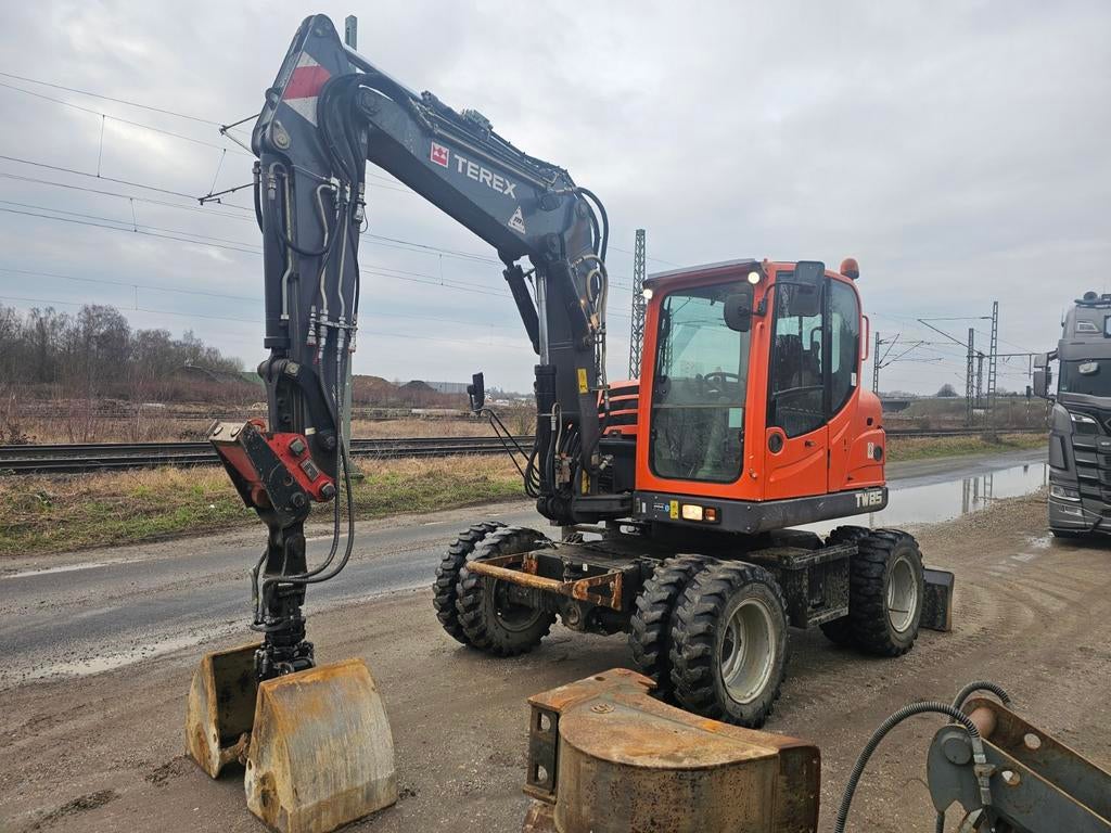 Mobiele Kraan Bandenkraan Graafmachine Terex TW 85, Ophalen, Graafmachine