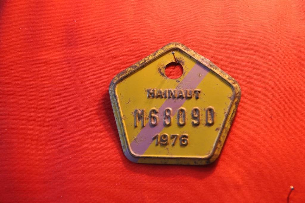 §  plaque velomoteur hainaut 1976, Enlèvement ou Envoi, Utilisé