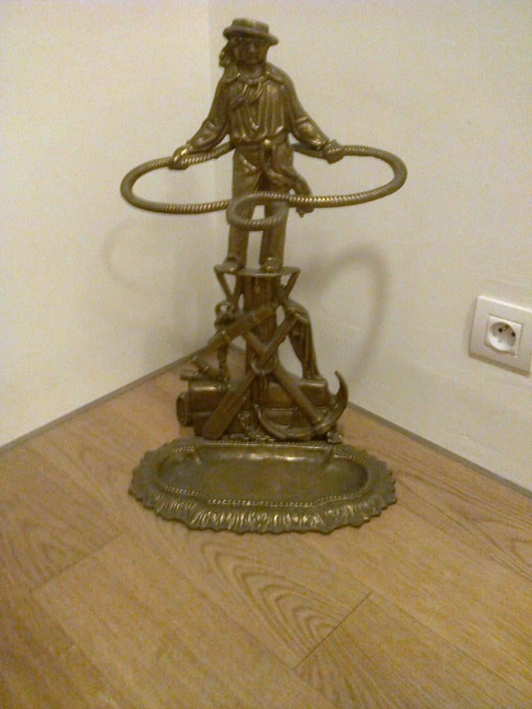 Zeldzame vintage bronzen paraplubak, Antiek en Kunst, Antiek | Brons en Koper, Brons, Ophalen