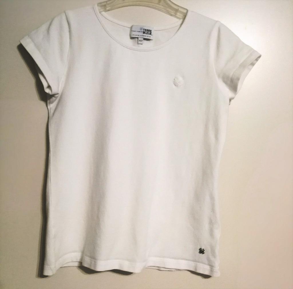 Witte T-shirt - Terre Bleue - maat 152., Terre Bleue, Meisje, Ophalen of Verzenden, Zo goed als nieuw