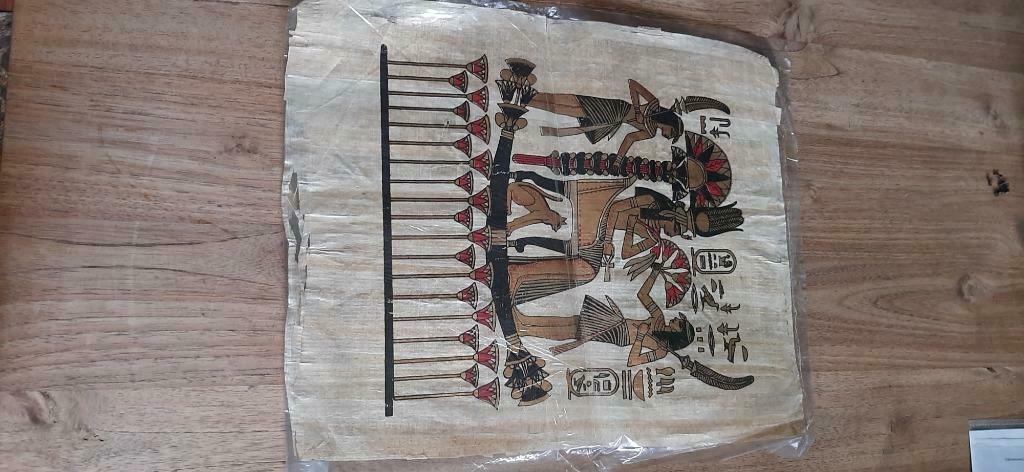 Mooie Egyptische papyrus tekening, Antiek en Kunst, Ophalen