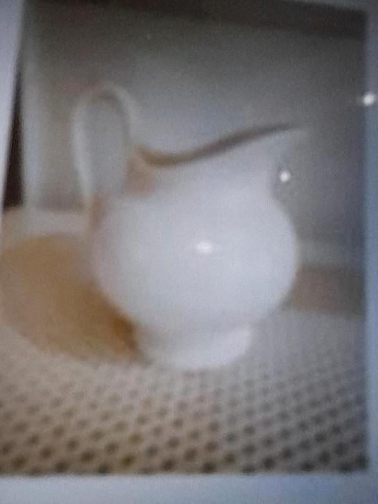 Pot à lait/cruche à vin en blanc - contenance  1/2 litre, Enlèvement ou Envoi, Utilisé, Poterie, Autres types