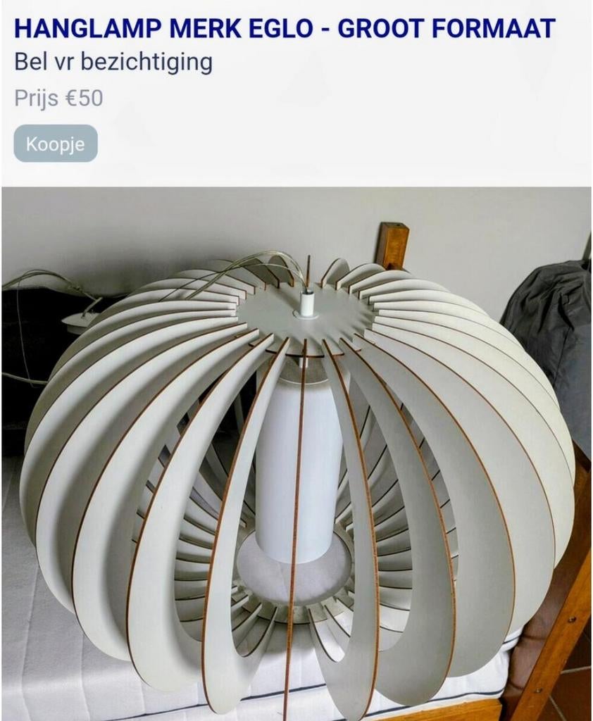 Design et lustre de la marque Eglo, Enlèvement