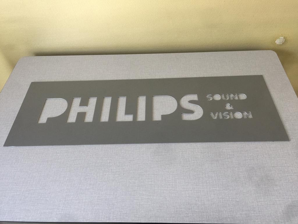 Philips sound. & vision reclamepaneel in harde plastiek, Verzamelen, Ophalen of Verzenden, Zo goed als nieuw