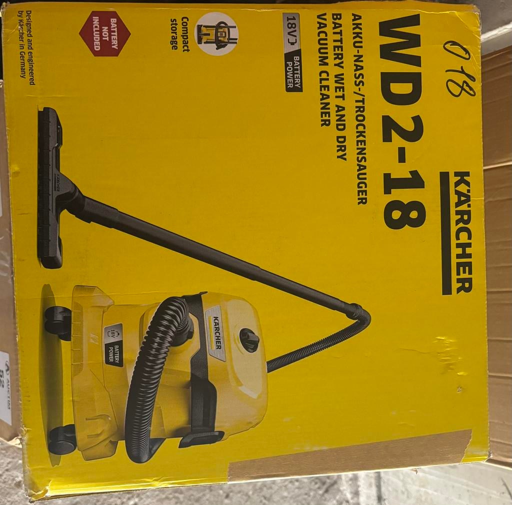 Nat- en droogzuiger WD2-18 karcher, Ophalen, Nieuw, Waterstofzuiger