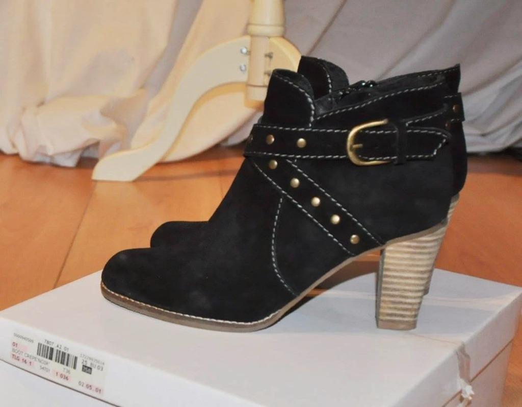 LA REDOUTE boots daim noir t.36 Neuves, Neuf, Enlèvement ou Envoi, La Redoute, Boots et Botinnes