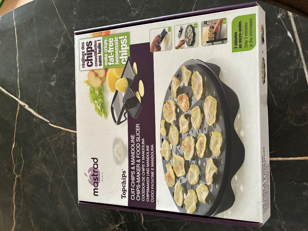 Chipsmaker met Mandoline, Huis en Inrichting, Ophalen, Kunststof, Nieuw, Zwart