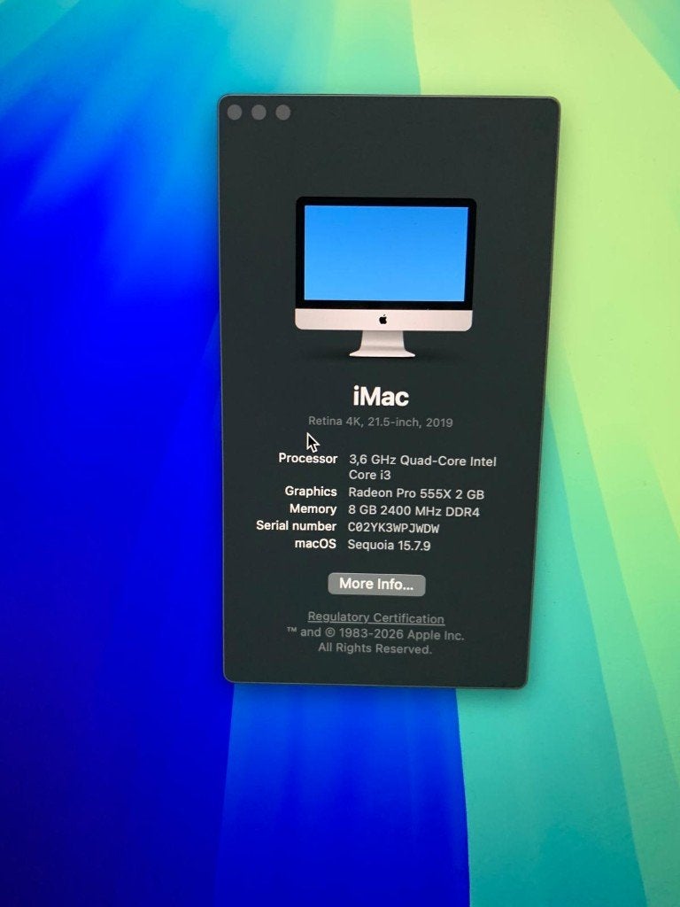 IMAC 21,5 ,  2019 COMPLET ( PRIX NON NEGOCIABLE!), 21,5 pouces, IMac, Comme neuf, 1 TB