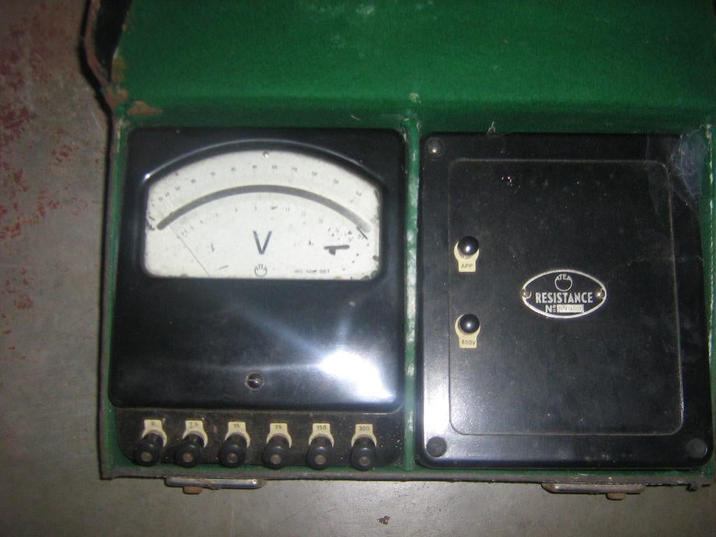 antieke voltmeter, Antiek en Kunst, Ophalen of Verzenden