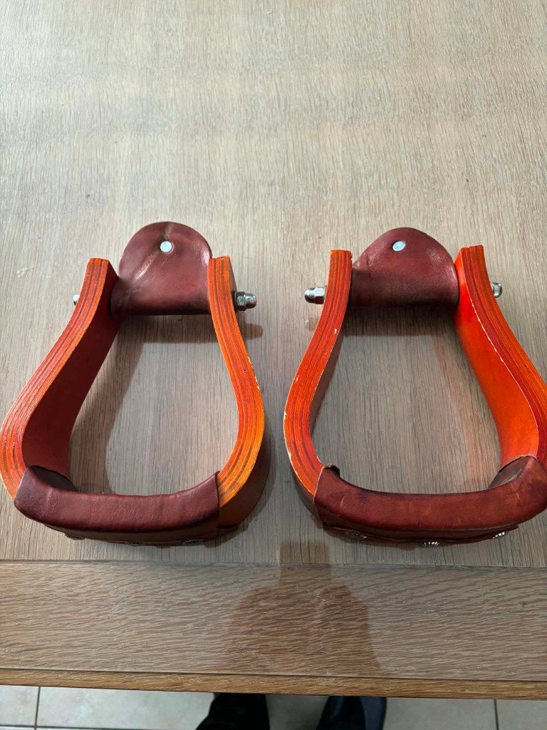 Houten western stijgbeugels, Enlèvement ou Envoi, Utilisé, Autres disciplines