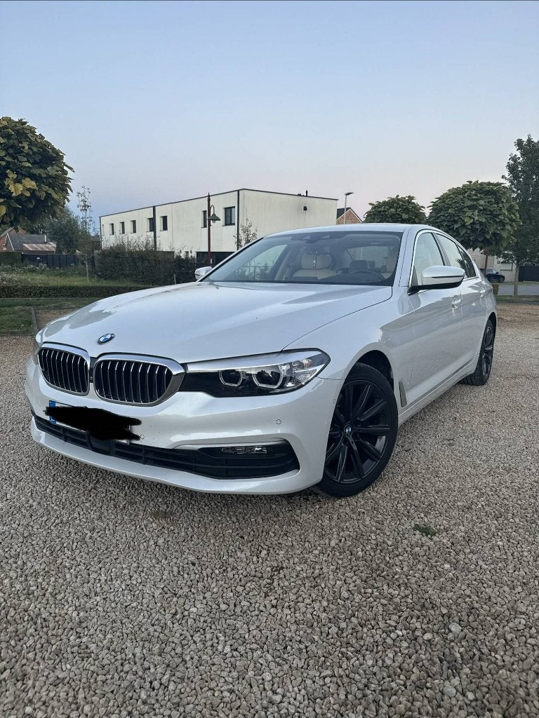 BMW 518D 2019 135k km Veel Functies, Auto's, Achterwielaandrijving, 4 cilinders, Isofix, Wit