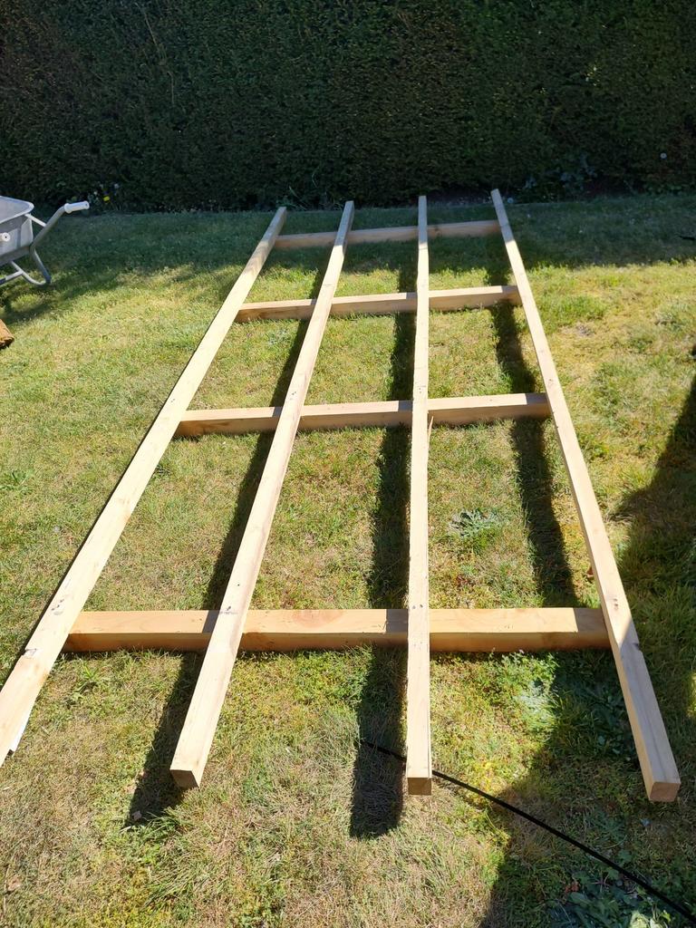 Hout 4 m 1.5, Tuin en Terras, Ophalen, Zo goed als nieuw, Hout