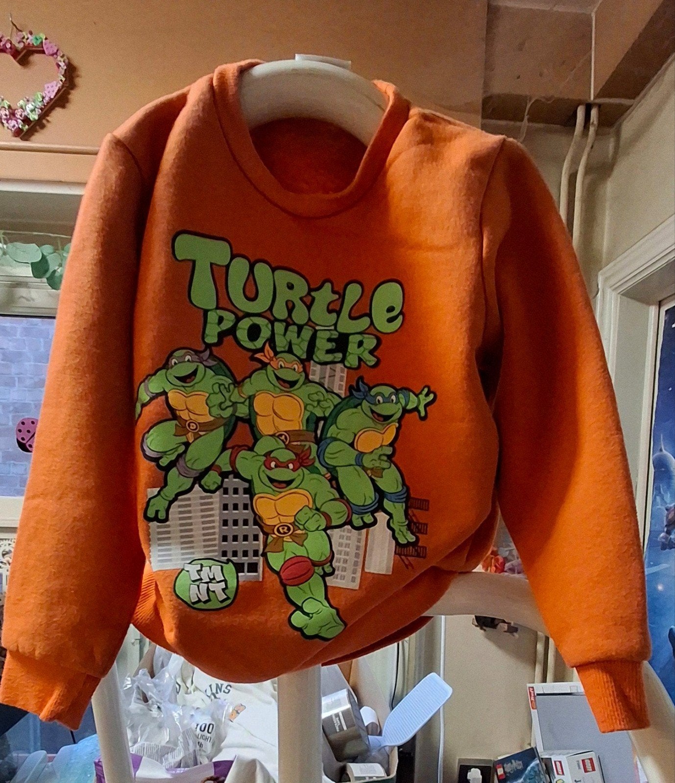 Turtle power trui, 4/5 jaar 110cm, Enfants & Bébés, Enlèvement ou Envoi, Comme neuf, Garçon, Pull ou Veste