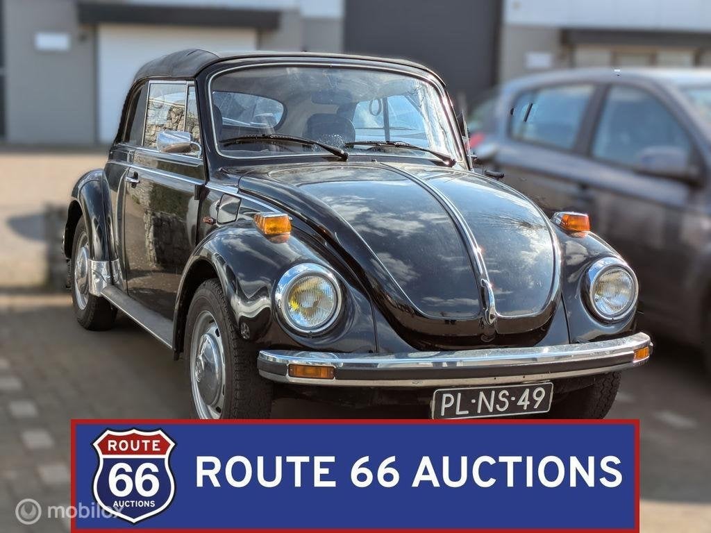 Volkswagen Beetle Cabriolet | 1978 | Route 66 Auctions, Auto's, Oldtimers, Volkswagen, Zwart, Bedrijf, Handgeschakeld