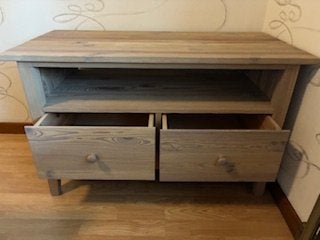 Tafeltje, grijs-lichtbruine kleur, Ophalen, 50 – 75, Minder dan 50 cm, Gebruikt