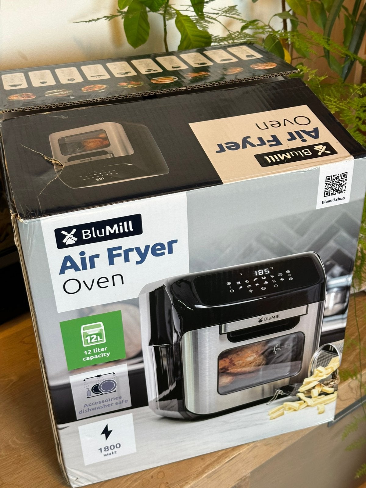 BluMill Air Fryer Oven 12L – Nieuw, Electroménager, Friteuses à air, Comme neuf, Enlèvement