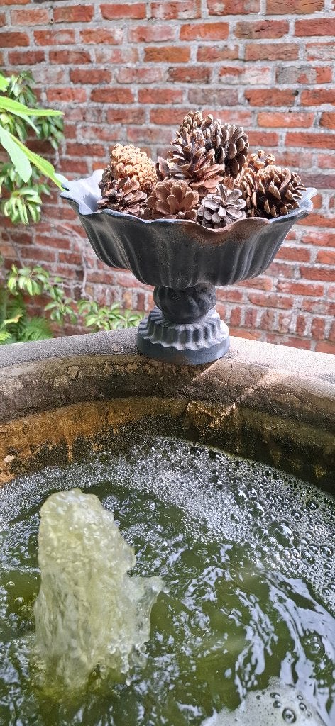 Vintage gietijzeren tuinvaas - kelkvaas - tazza - urn, Ophalen of Verzenden