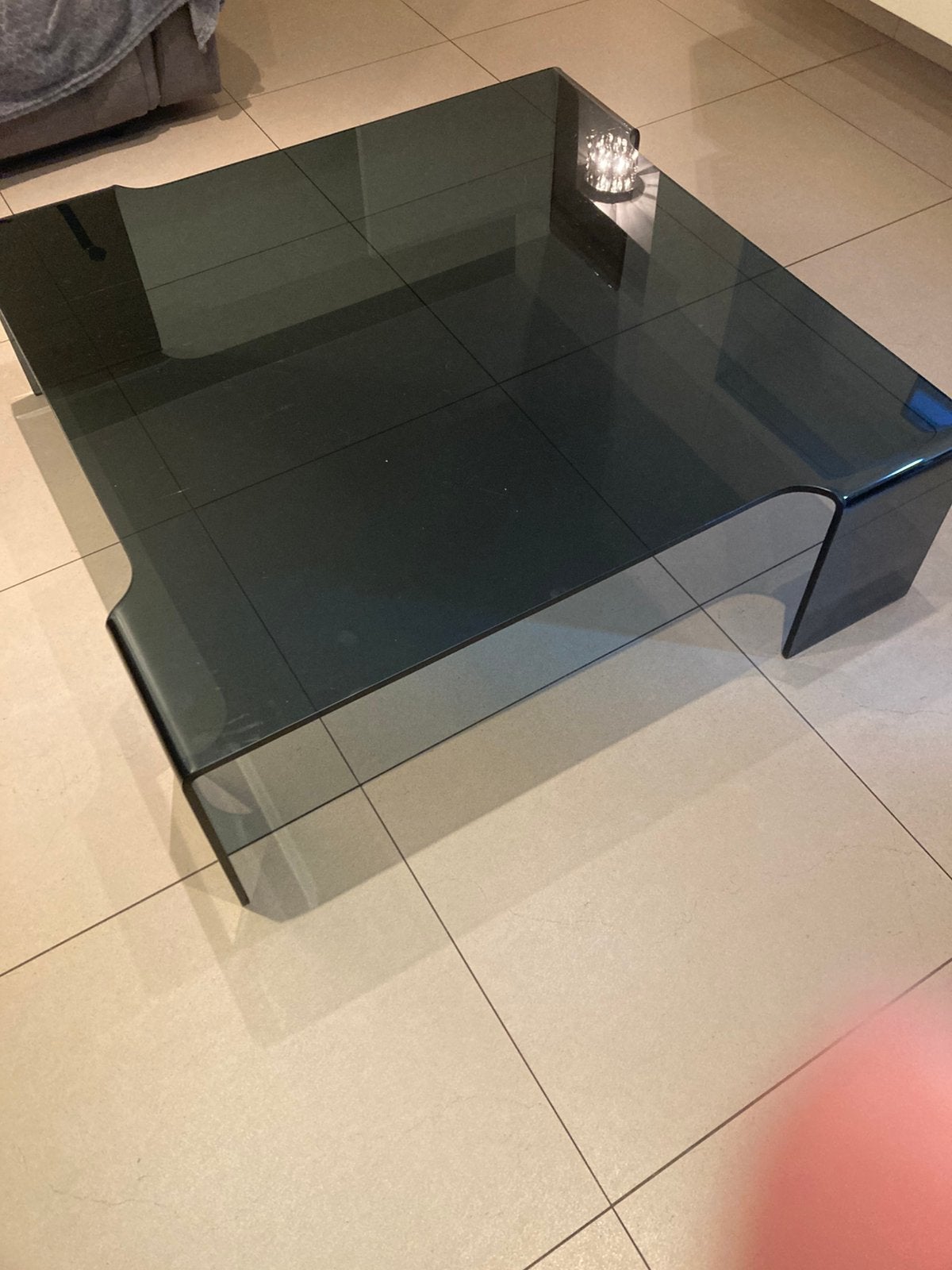 Mooi glasen salon tafel, 100 à 150 cm, Carré, Enlèvement, Utilisé