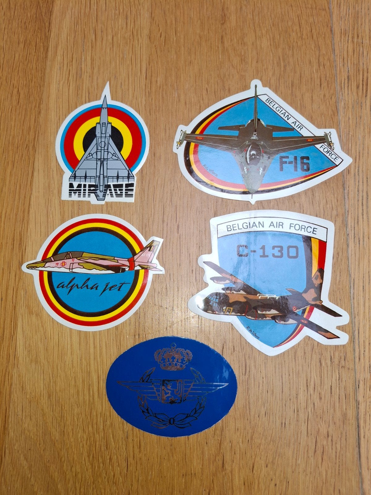 Stickers Belgische Luchtmacht lot 5x, Ophalen of Verzenden, Luchtmacht