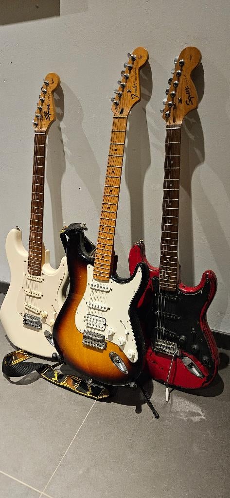3x Fender stratocaster, Musique & Instruments, Enlèvement, Utilisé, Solid body, Fender