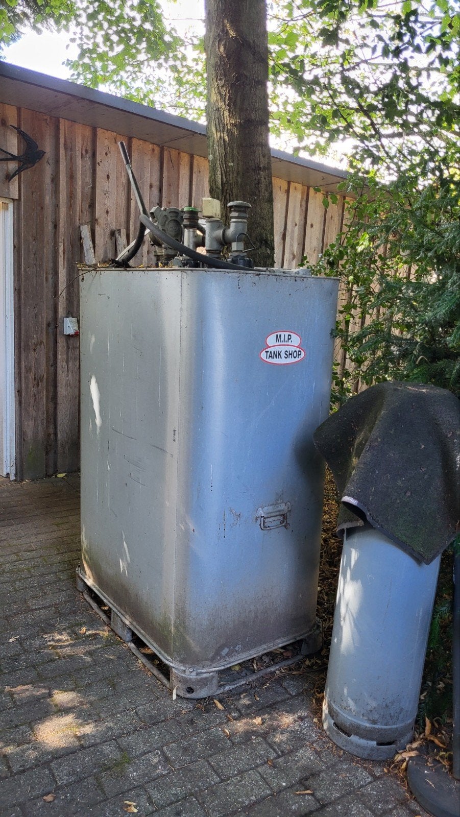 dubbelwandige mazouttank met vulpostool 1000l, Bricolage & Construction, Enlèvement