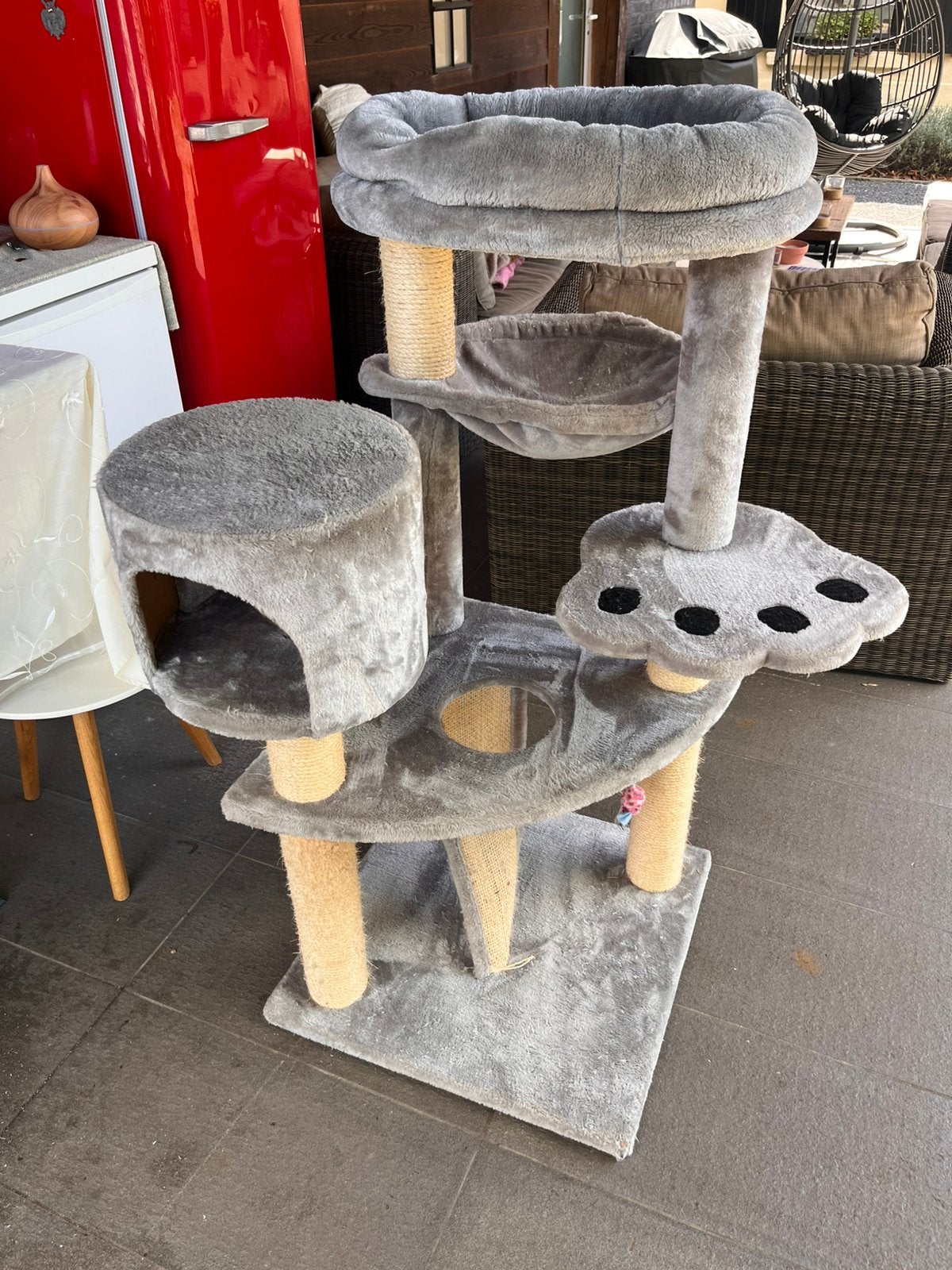 Krabpaal kattenspa, Enlèvement, Utilisé, Griffoir