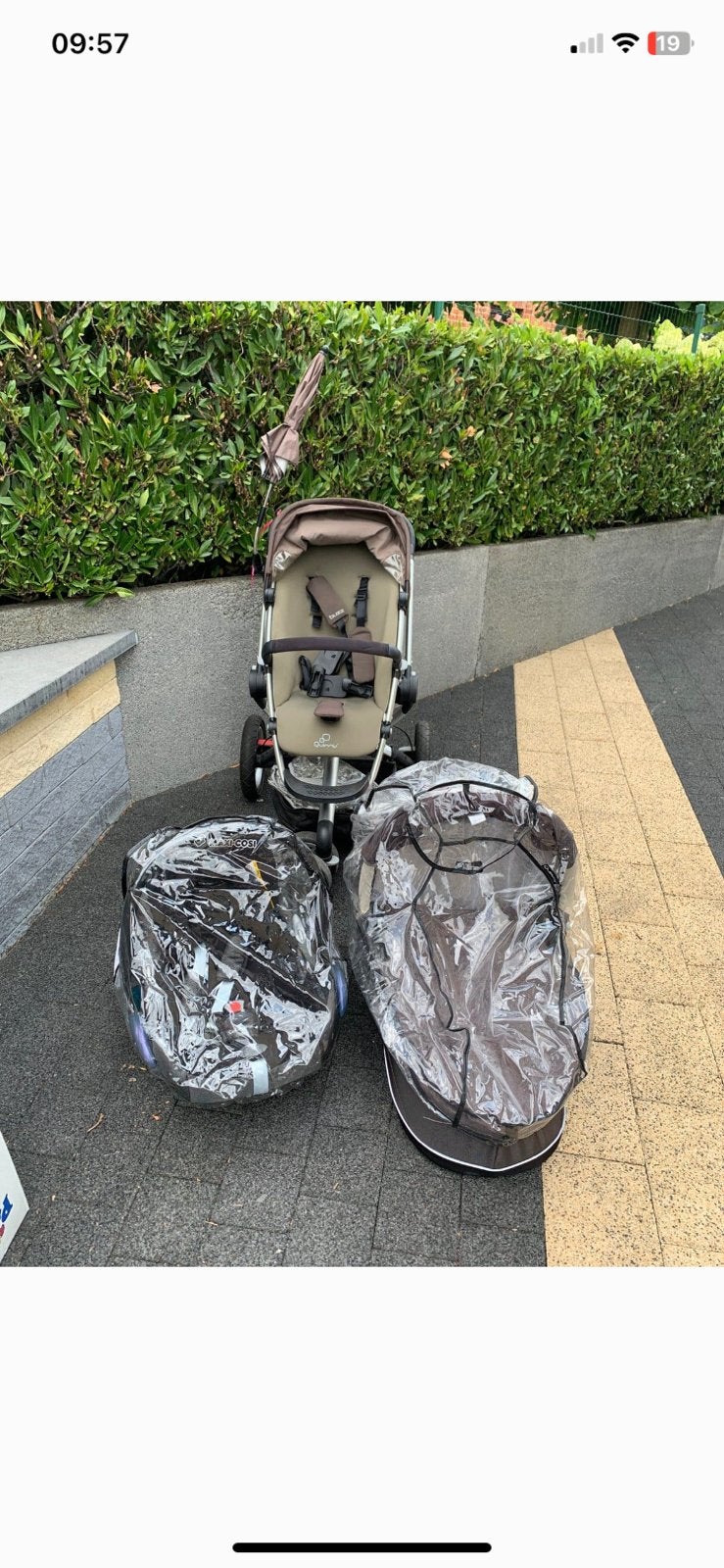 Wandelwagen+draagmand+maxi cosi, Kinderen en Baby's, Ophalen, Gebruikt, Quinny, Combiwagen