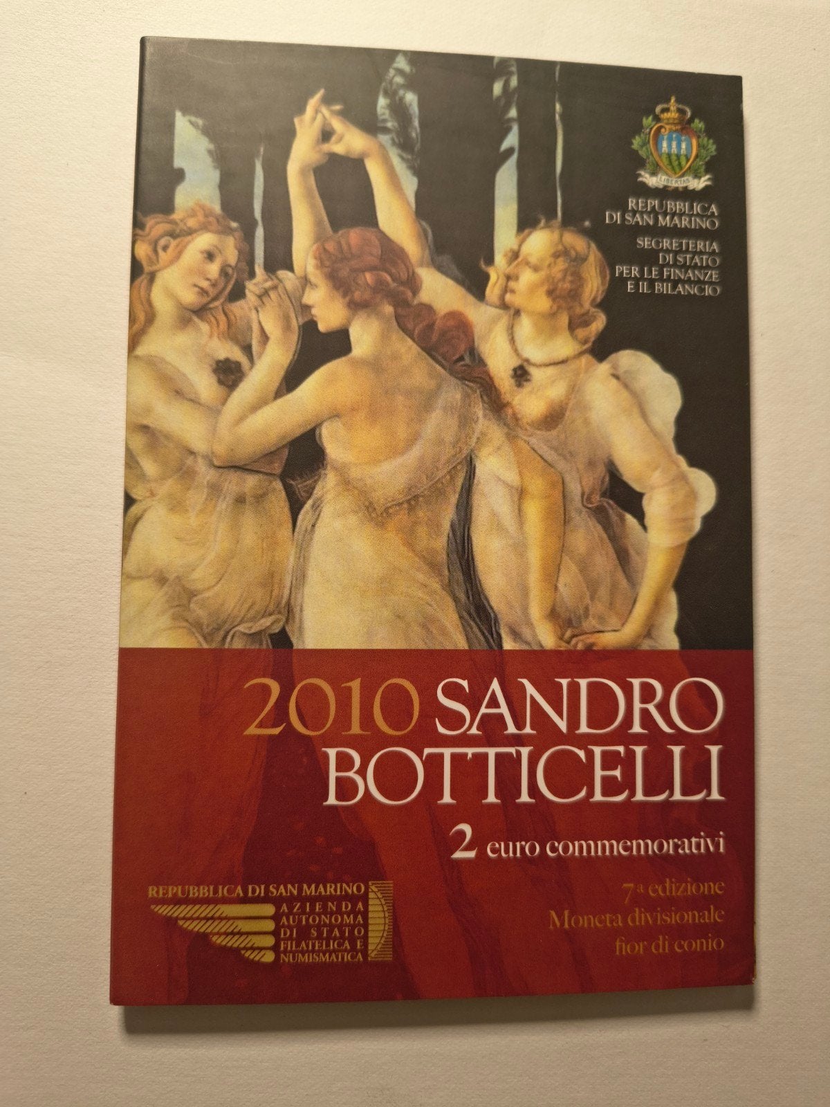 San Marino 2 euro 2010 "Botticelli", Timbres & Monnaies, Monnaies | Europe | Monnaies euro, Enlèvement ou Envoi, Saint-Marin, 2 euros