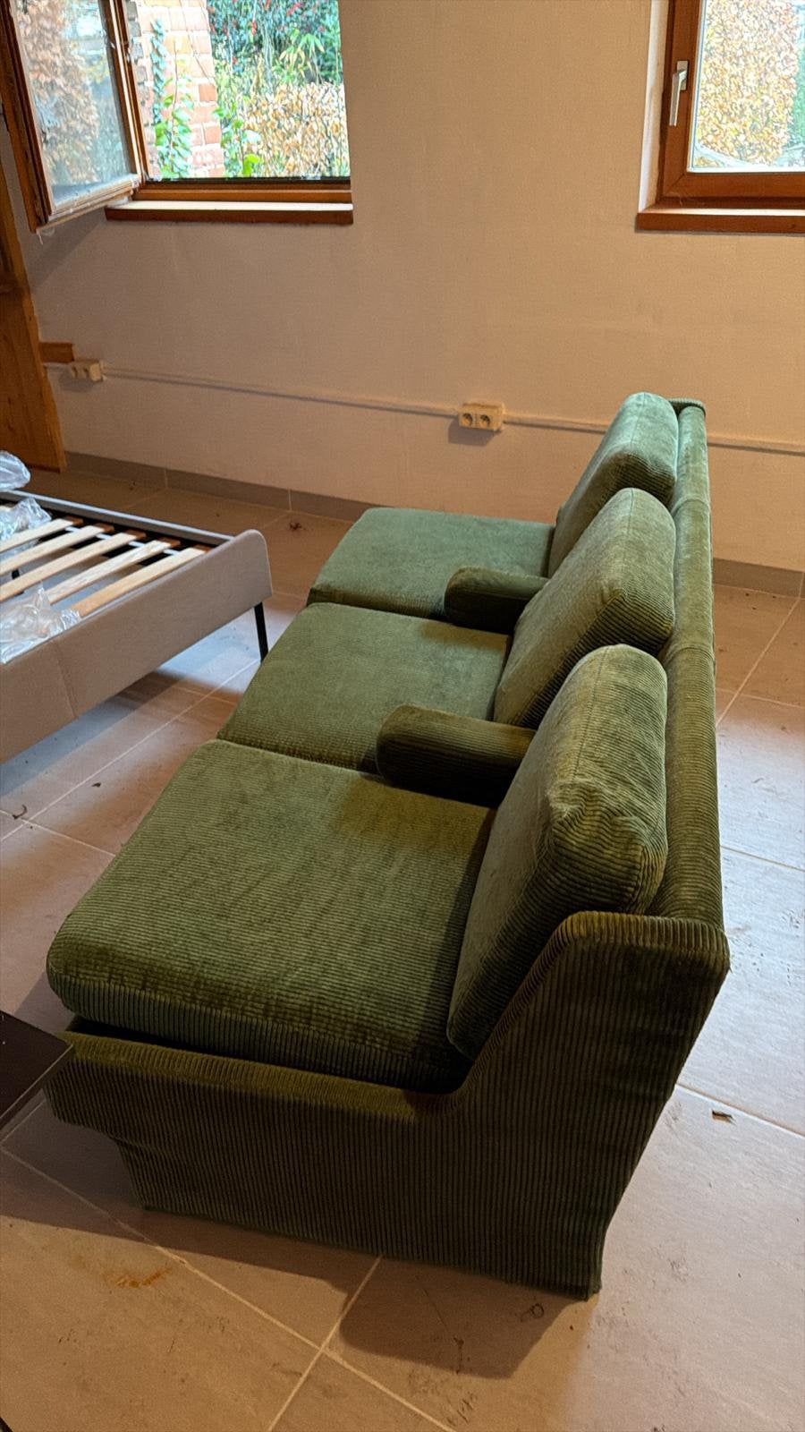 corduroy vintage 3-zits, Huis en Inrichting, Zetels | Zetels en Chaises Longues, Ophalen, Gebruikt, Minder dan 75 cm, 150 tot 200 cm