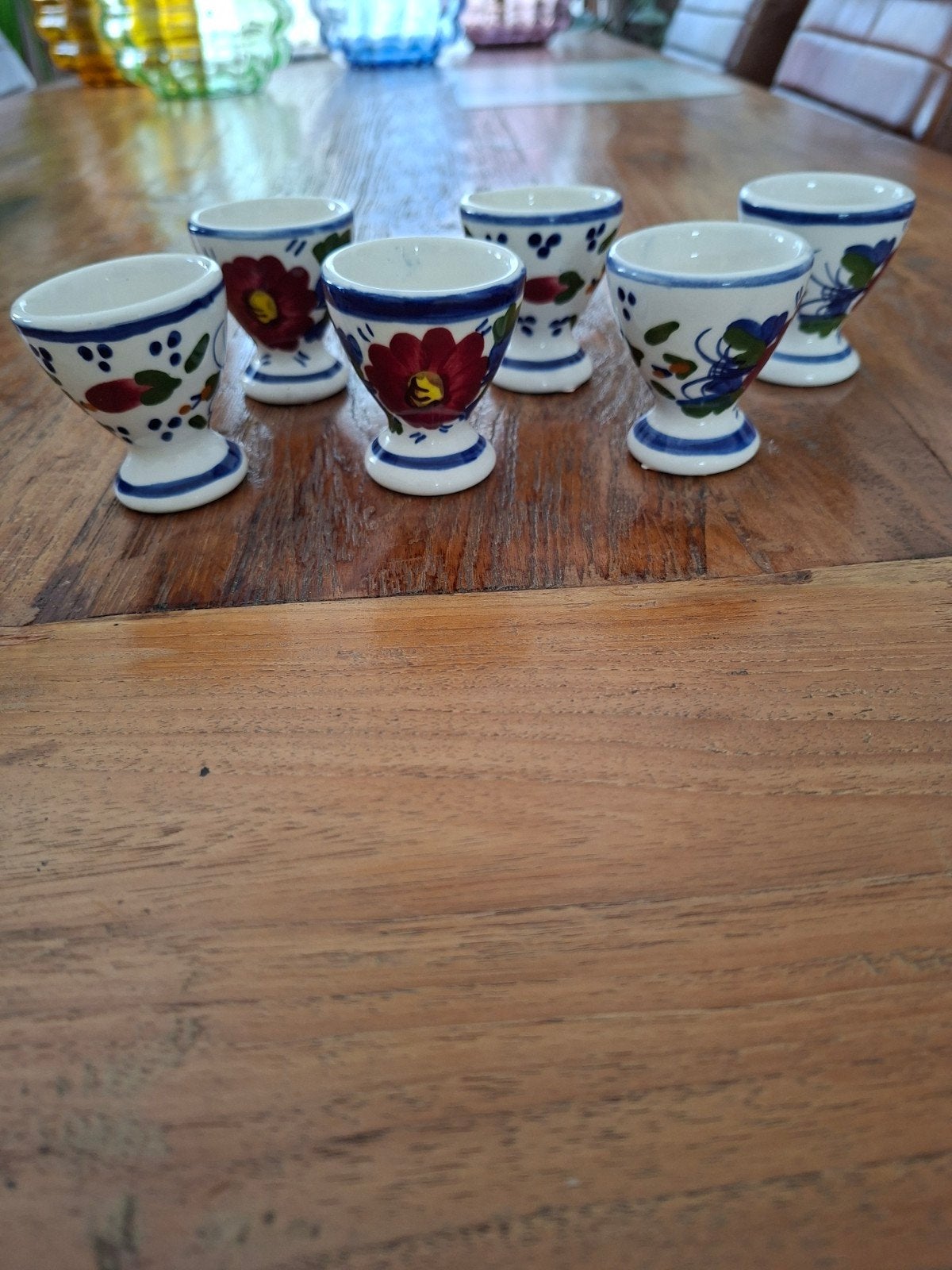 Vintage handgeschilderde eierdopjes, Ophalen