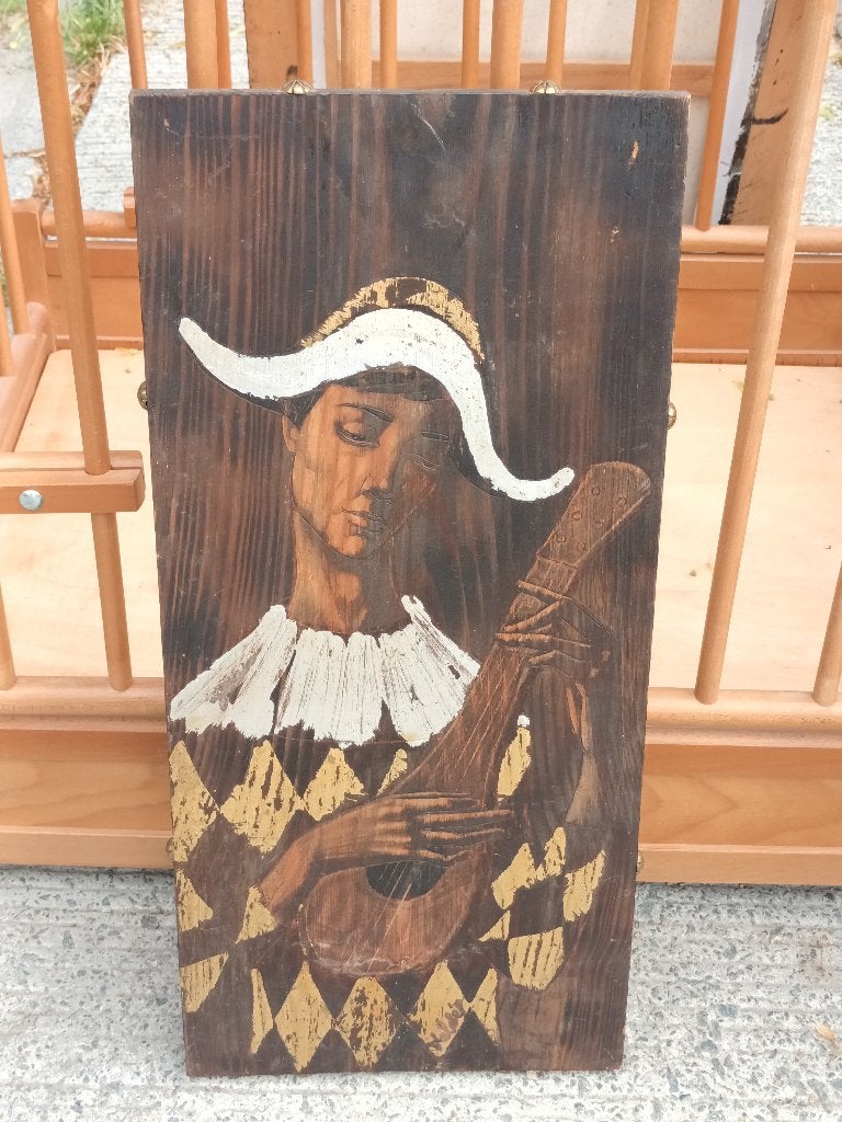 Kunstwerk harlekijn, Antiek en Kunst, Ophalen of Verzenden, Houtsnijwerk