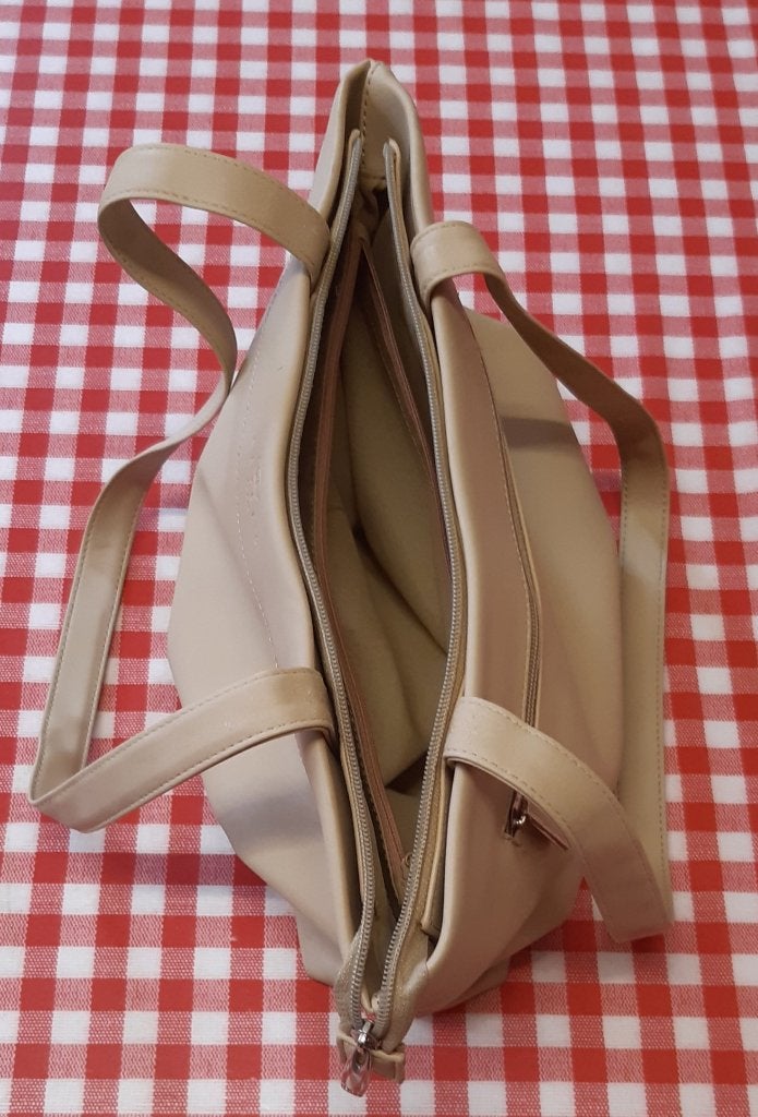 Beige handtas Bever's Paris, Handtassen en Accessoires, Ophalen, Zo goed als nieuw, Beige, Handtas