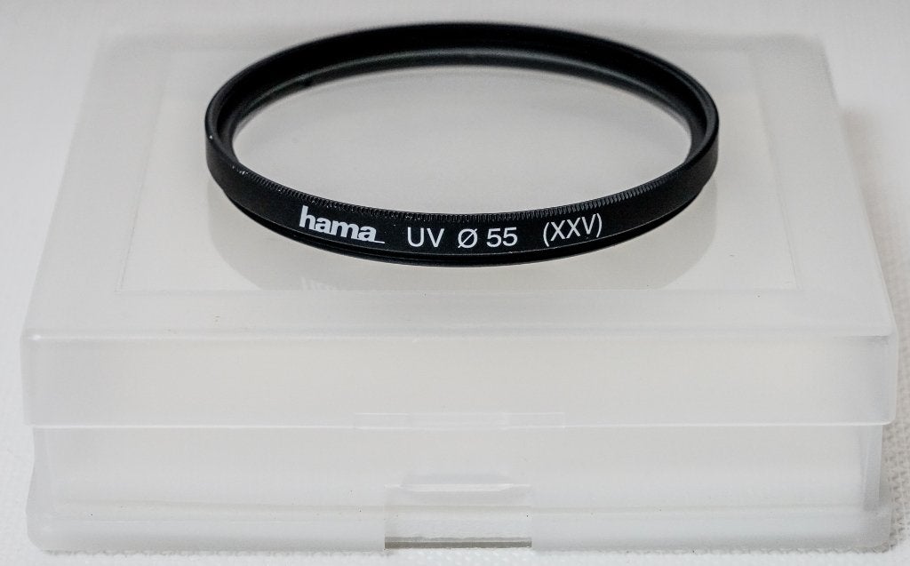 Filtre UV HAMA XXV 55 mm, Enlèvement ou Envoi, Traitement multicouche, 50 à 60 mm, Comme neuf