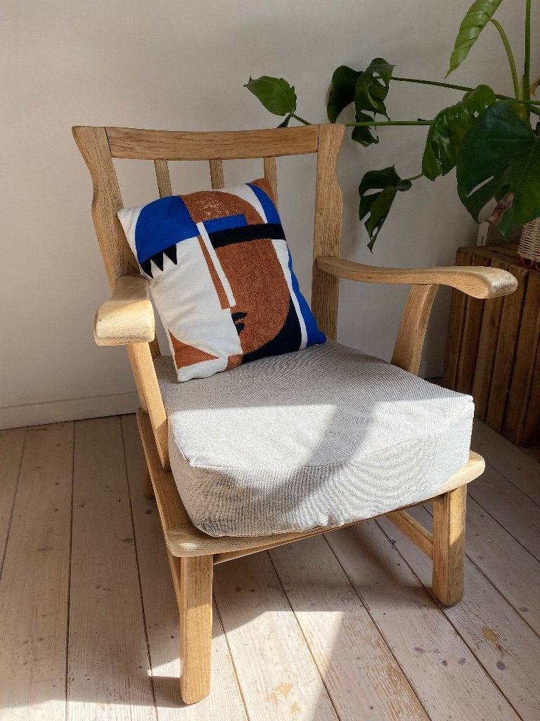 Fauteuil / houten zeteltje, Ophalen, Minder dan 75 cm, Zo goed als nieuw, 50 tot 75 cm