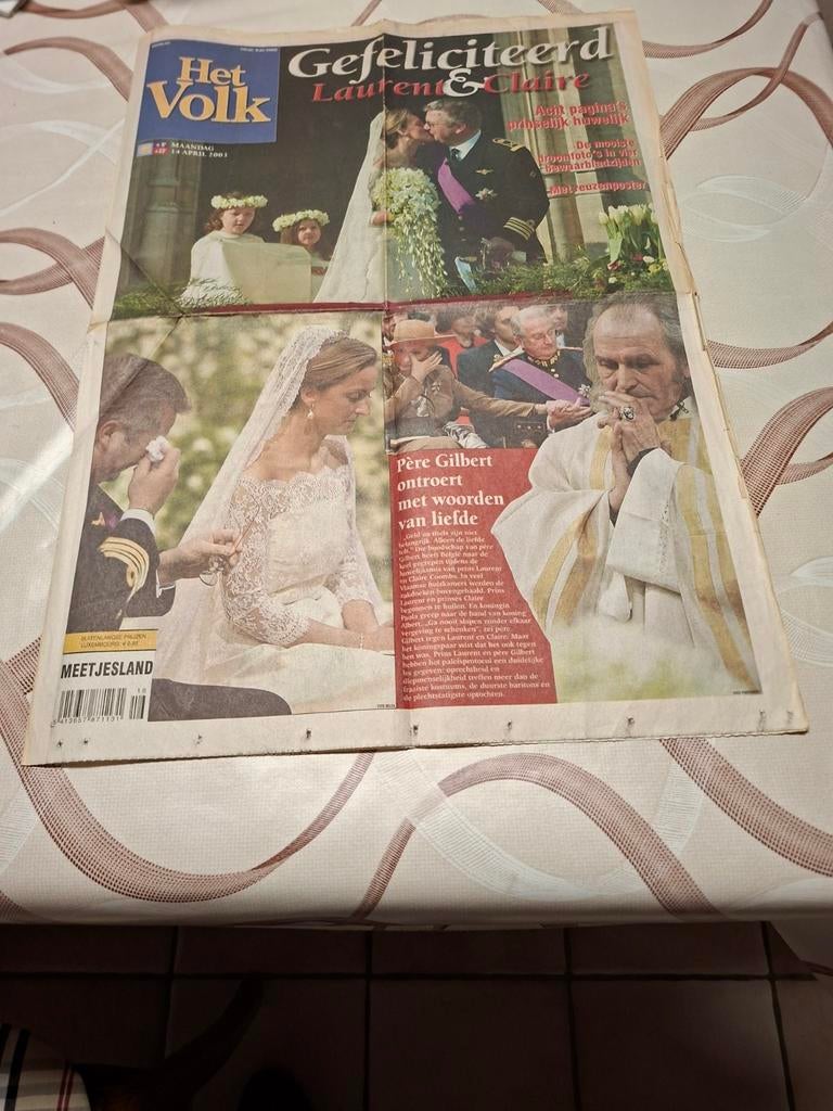 Foto's van huwelijk van Prins Laurent en Prinses Claire, Ophalen of Verzenden