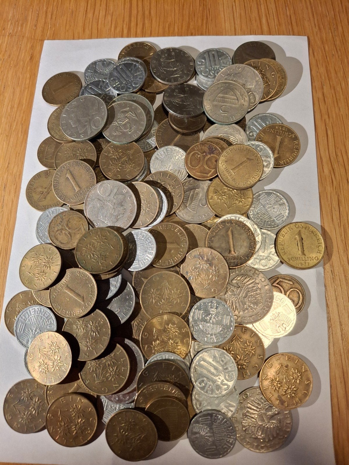 Pièces de l'Autriche, Enlèvement ou Envoi, Monnaie