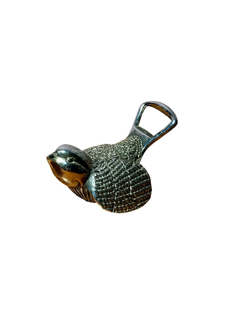 Décapsuleur oiseau en métal argenté vintage 1950-1970, Antiquités & Art, Enlèvement