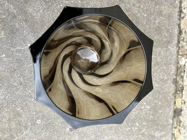 VASE  EN VERRE FUMÉ LUMINARC POUR LEVER FRANCE. 70'S PERFEKT, Enlèvement ou Envoi