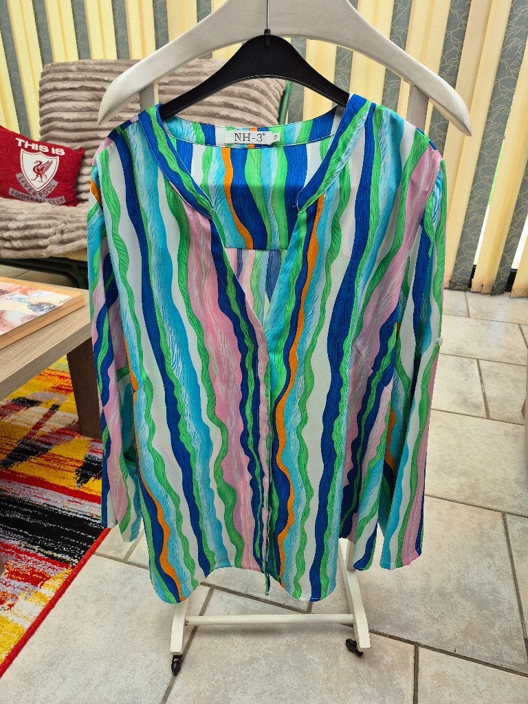 Chemisier multicolore, Vêtements | Femmes, Blouses & Tuniques, Enlèvement ou Envoi, Comme neuf, Taille 46/48 (XL) ou plus grande