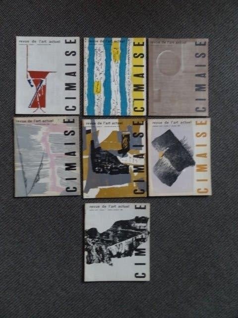 7x Revue de l'Art Actuel, Cimaise, 1955, 1956 et 1958, Envoi, Utilisé, Peinture et dessin
