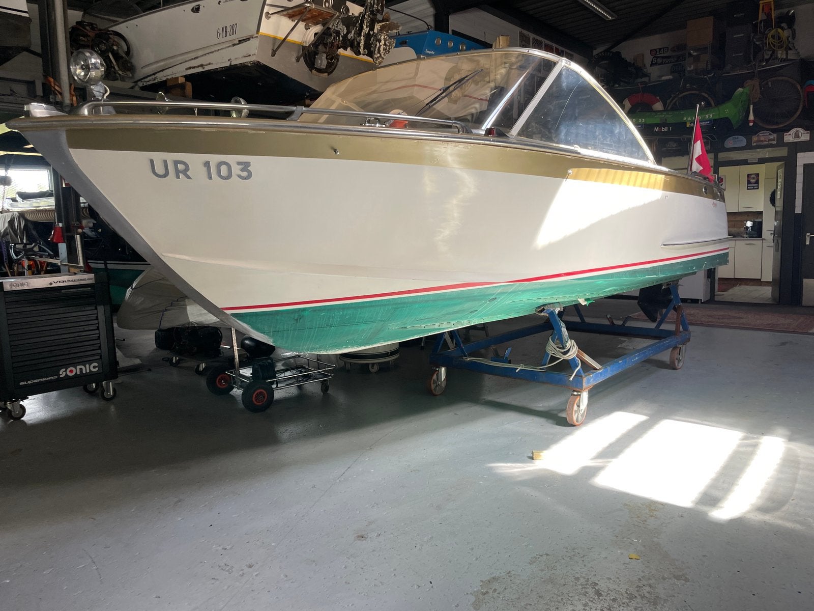 Guggisberg Impala 1974 runabout, Watersport en Boten, Speedboten, Ophalen, Overige merken, Binnenboordmotor, Elektrische start