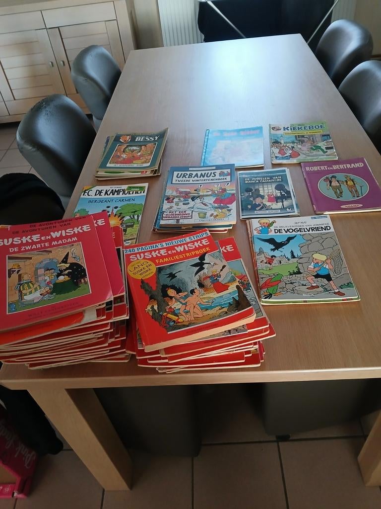 Strips suske en wiske,jommeke,urbanus,fc de kampioenen,bessy, Ophalen