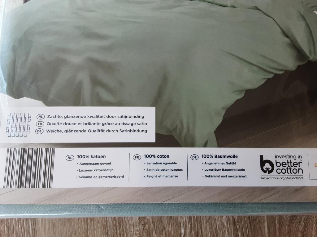 Housse de couette + drap-housse, Maison & Meubles, Neuf, Enlèvement ou Envoi, Housse de couette, Vert